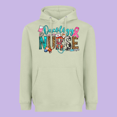 Oncology Nurse Heavyweight Hoodie Designed By Oliviacreatesart