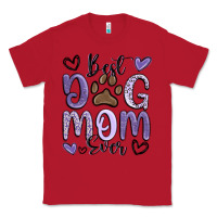 Red best dog mom ever Classic Tee - MaliasSmallBusiness