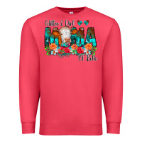 Cardinal Glitter Dirt Mama Of Both Cow Flowers Premium Sweatshirt - CowCowDesign