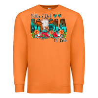 Carrot Glitter Dirt Mama Of Both Cow Flowers Premium Sweatshirt - CowCowDesign