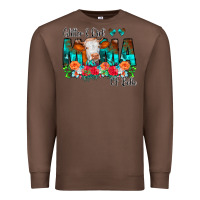 Chestnut Glitter Dirt Mama Of Both Cow Flowers Premium Sweatshirt - CowCowDesign