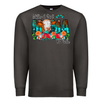 Smoke Glitter Dirt Mama Of Both Cow Flowers Premium Sweatshirt - CowCowDesign