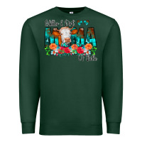 Sports Green Glitter Dirt Mama Of Both Cow Flowers Premium Sweatshirt - CowCowDesign