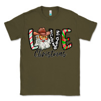 Army Green Love Christmas Santa Classic Tee - CowhideDigitalArt