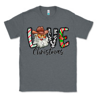 Charcoal Heather Love Christmas Santa Classic Tee - CowhideDigitalArt