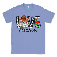 Colony Blue Love Christmas Santa Classic Tee - CowhideDigitalArt