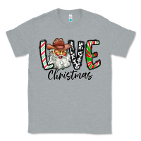Heather Grey Love Christmas Santa Classic Tee - CowhideDigitalArt