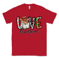 Red Love Christmas Santa Classic Tee - CowhideDigitalArt