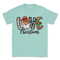 Seafoam Love Christmas Santa Classic Tee - CowhideDigitalArt