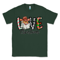 Sports Green Love Christmas Santa Classic Tee - CowhideDigitalArt