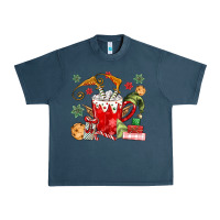 Midnight Navy cup of chocolate and cookies Urban Heavy Tee - MaliasSmallBusiness