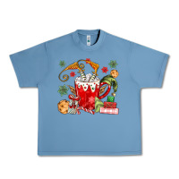Pebble Blue cup of chocolate and cookies Urban Heavy Tee - MaliasSmallBusiness