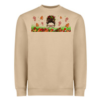 Mushroom christmas mama messy bun Heavyweight Sweatshirt - Jasminsmagicworld