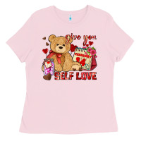 Bubblegum Pink give you self love Ladies Tee - AdoDesignShop