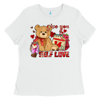 White give you self love Ladies Tee - AdoDesignShop