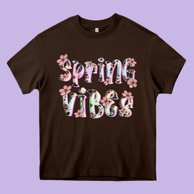 Spring Vibes Heavy Core Tee Designed By Artiststas