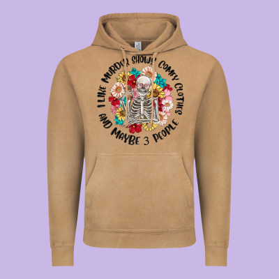 I Like Murder Shows Comfy Clothes And Like 3 Peopl Vintage Hoodie Designed By Maliassmallbusiness