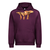 Mauve Wine Lactarius Rufus Mushroom Illustrations Urban Hoodie - LillyAllenDesigns