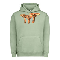 Pigment Oil Green Lactarius Rufus Mushroom Illustrations Urban Hoodie - LillyAllenDesigns