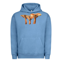 Pigment Pebble Blue Lactarius Rufus Mushroom Illustrations Urban Hoodie - LillyAllenDesigns
