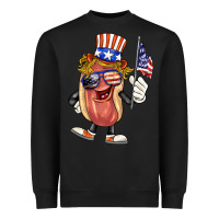Black 4th of july hot dog Heavyweight Sweatshirt - BarkalooDesign