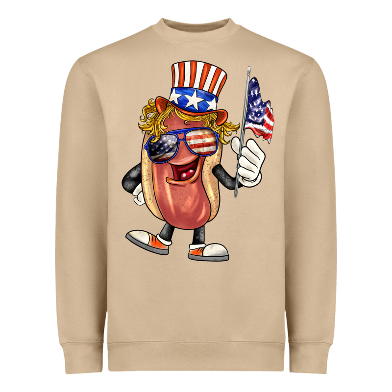 4th Of July Hot Dog Heavyweight Sweatshirt by BarkalooDesign | Teevron