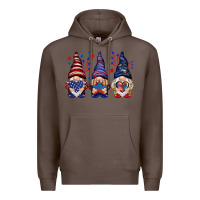 Coffee 4th Of July gnomies with stars Premium Hoodie - HowdyJamesFarm