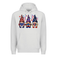 Dove Grey 4th Of July gnomies with stars Premium Hoodie - HowdyJamesFarm