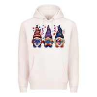 Pale Pink 4th Of July gnomies with stars Premium Hoodie - HowdyJamesFarm