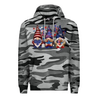 Slate Camo 4th Of July gnomies with stars Premium Hoodie - HowdyJamesFarm