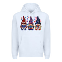 White 4th Of July gnomies with stars Premium Hoodie - HowdyJamesFarm