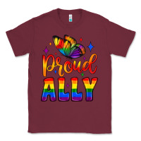 Burgundy proud ally Classic Tee - JahusDesignShop