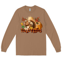 Toasted Coconut Fall Vibes Squirrel Long Sleeve Tee - LillyAllenDesigns