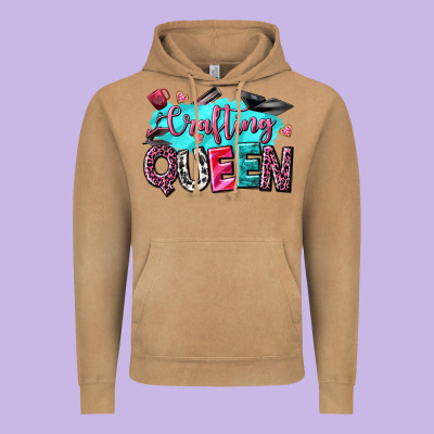Crafting Queen Vintage Hoodie Designed By Nancycooperartshop