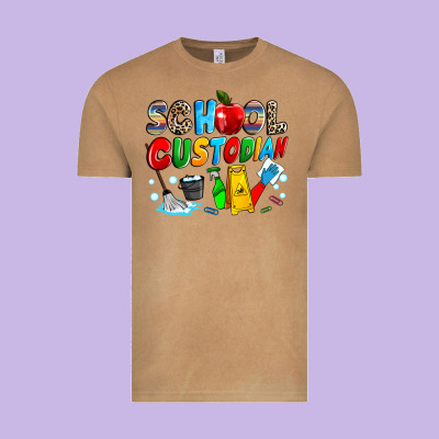 School Custodian Vintage Tee Designed By Nancycooperartshop