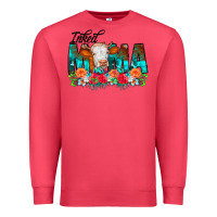 Cardinal Inked Mama Flowers Cow Premium Sweatshirt - CowCowDesign