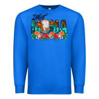 True Royal Inked Mama Flowers Cow Premium Sweatshirt - CowCowDesign
