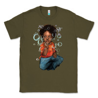 Army Green afro black boy Classic Tee - NancyCooperArtShop