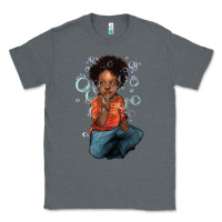 Charcoal Heather afro black boy Classic Tee - NancyCooperArtShop