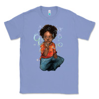 Colony Blue afro black boy Classic Tee - NancyCooperArtShop