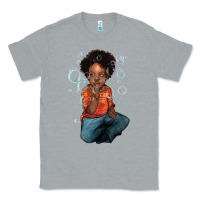 Heather Grey afro black boy Classic Tee - NancyCooperArtShop