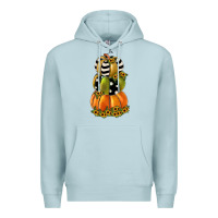 Blue Mist pumpkin polka dot, sunflower Premium Hoodie - JahusDesignShop