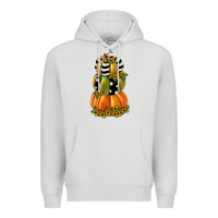 Dove Grey pumpkin polka dot, sunflower Premium Hoodie - JahusDesignShop