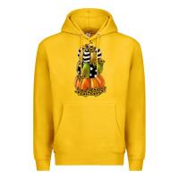Lemon pumpkin polka dot, sunflower Premium Hoodie - JahusDesignShop