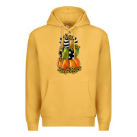 Mustard pumpkin polka dot, sunflower Premium Hoodie - JahusDesignShop