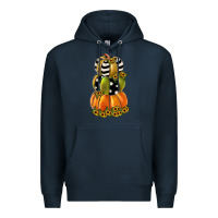 Navy pumpkin polka dot, sunflower Premium Hoodie - JahusDesignShop