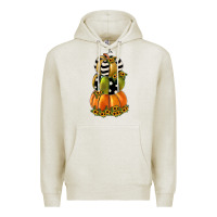 Oatmeal Heather pumpkin polka dot, sunflower Premium Hoodie - JahusDesignShop