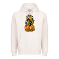 Pale Pink pumpkin polka dot, sunflower Premium Hoodie - JahusDesignShop