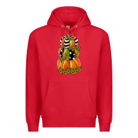 Red pumpkin polka dot, sunflower Premium Hoodie - JahusDesignShop