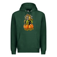 Sports Green pumpkin polka dot, sunflower Premium Hoodie - JahusDesignShop